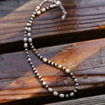 Dark Tide Black and White Pearl Necklace - floysun