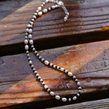 Dark Tide Black and White Pearl Necklace - floysun