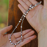 Dark Tide Black and White Pearl Necklace - floysun