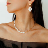 Diamond Braided Pearl Drop Earrings - floysun