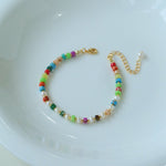 Dopamine - Colored Natural Stone and Pearl Beaded Bracelet - floysun