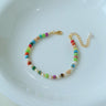 Dopamine - Colored Natural Stone and Pearl Beaded Bracelet - floysun