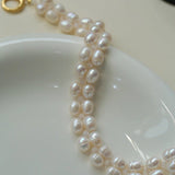 Double Layer Braided Baroque Pearl OT Choker - floysun