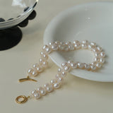 Double Layer Braided Baroque Pearl OT Choker - floysun