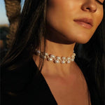 Double Layer Braided Baroque Pearl OT Choker - floysun