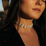 Double Layer Braided Baroque Pearl OT Choker - floysun