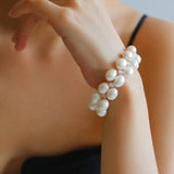 Double Layer Braided Freshwater Pearl Bracelet - floysun