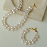 Double Layer Braided Freshwater Pearl Bracelet - floysun