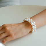 Double Layer Braided Freshwater Pearl Bracelet - floysun