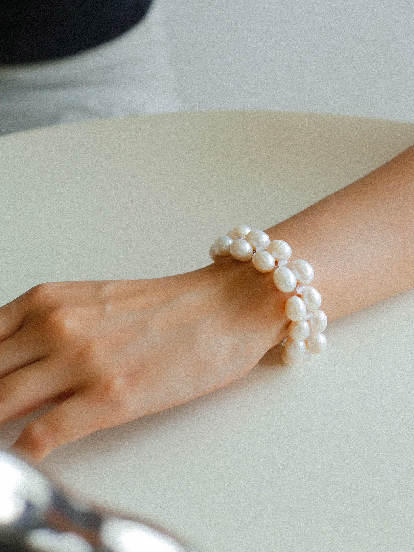 Double Layer Braided Freshwater Pearl Bracelet - floysun