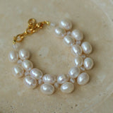 Double Layer Braided Freshwater Pearl Bracelet - floysun