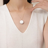 Double - Layer Coin Baroque Pearl Pendant Necklace Removable - floysun