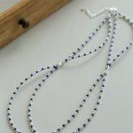 Double - Layer Necklace with Millet Pearls and Gemstone Beads - floysun