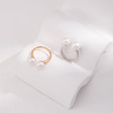 Double Pearl Open Ring - floysun