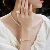 Double Pearl Open Ring - floysun