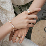 Double Pearl Open Ring - floysun