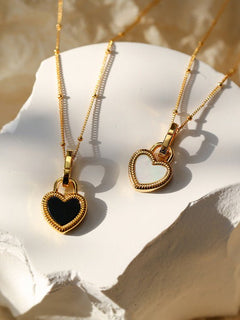 Double - sided Love Lock Pendant Necklace - floysun