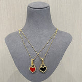 Double - sided Love Lock Pendant Necklace - floysun