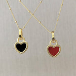 Double - sided Love Lock Pendant Necklace - floysun