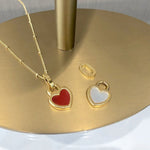 Double - sided Love Lock Pendant Necklace - floysun