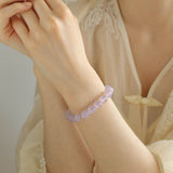 Dreamy Purple Chalcedony With Full Diamond Small Waist Bracelet - floysun