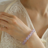 Dreamy Purple Chalcedony With Full Diamond Small Waist Bracelet - floysun