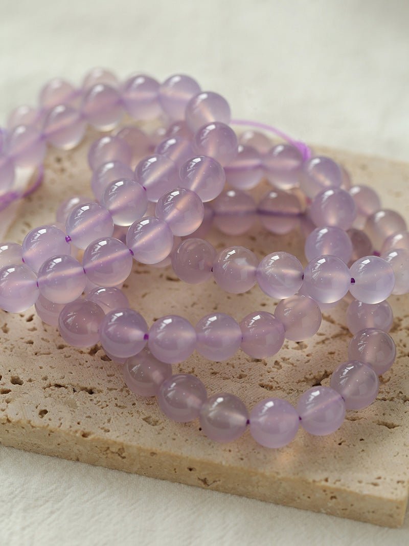 Dreamy Purple Chalcedony With Full Diamond Small Waist Bracelet - floysun