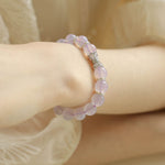 Dreamy Purple Chalcedony With Full Diamond Small Waist Bracelet - floysun