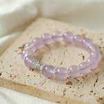 Dreamy Purple Chalcedony With Full Diamond Small Waist Bracelet - floysun