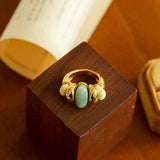 Elegant Azure Amazonite Ring