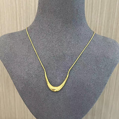 Collier en forme de U en métal argenté 925