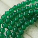 Elastic Necklace with Zirconia and Green Onyx Beads - floysun