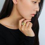 Elegant Azure Amazonite Ring - floysun