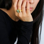 Elegant Azure Amazonite Ring - floysun