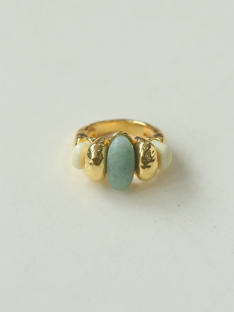 Elegant Azure Amazonite Ring - floysun