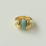 Elegant Azure Amazonite Ring - floysun