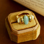 Elegant Azure Amazonite Ring - floysun