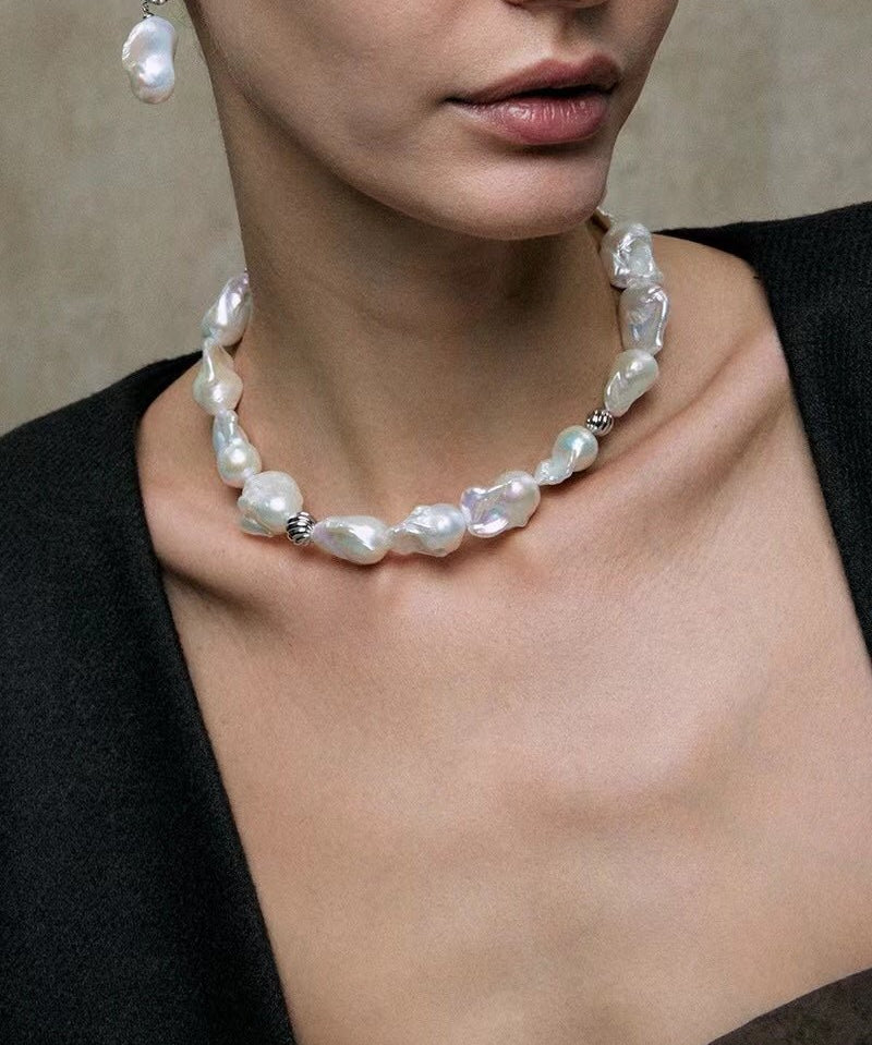 Elegant Baroque Pearl Classic Choker Necklace - floysun