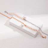 Elegant Baroque Pearl Splice Chain Bracelet - floysun