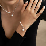 Elegant Baroque Pearl Splice Chain Bracelet - floysun