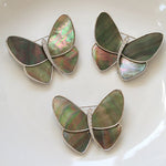 Elegant Gray Mother of Pearl Butterfly Brooch - floysun