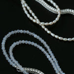 Elegant Long Chunky Chain Splicing Pearl Necklace - Pearl - floysun