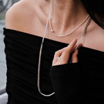 Elegant Long Chunky Chain Splicing Pearl Necklace - Pearl - floysun