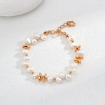 Elegant Mini Gold Beads and Pearls Bracelet - floysun