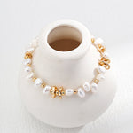 Elegant Mini Gold Beads and Pearls Bracelet - floysun