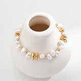 Elegant Mini Gold Beads and Pearls Bracelet - floysun