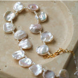 Elegant Natural Baroque Large Petal Pearl Necklaces - floysun