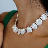 Elegant Natural Baroque Large Petal Pearl Necklaces - floysun