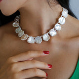 Elegant Natural Baroque Large Petal Pearl Necklaces - floysun