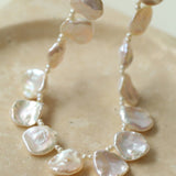 Elegant Natural Baroque Large Petal Pearl Necklaces - floysun